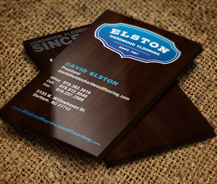 Elston Custom Hardwood Flooring Logo Design