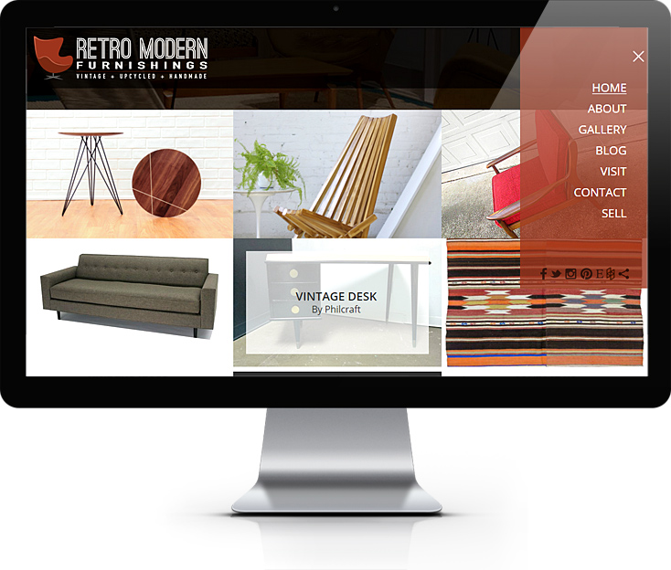 Retro Modern Furnishings Website Design