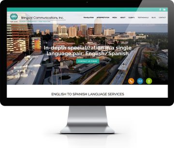 English to Spanish Language Services Website Design