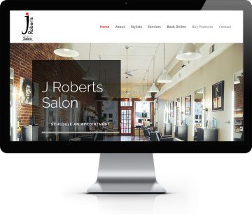 JRoberts Hair Salon website design